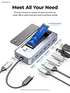 ORICO USB C HUB with M.2 Enclosure for M.2 SATA&NVMe SSD Laptop Docking Station with 4K 60Hz HDMI RJ45