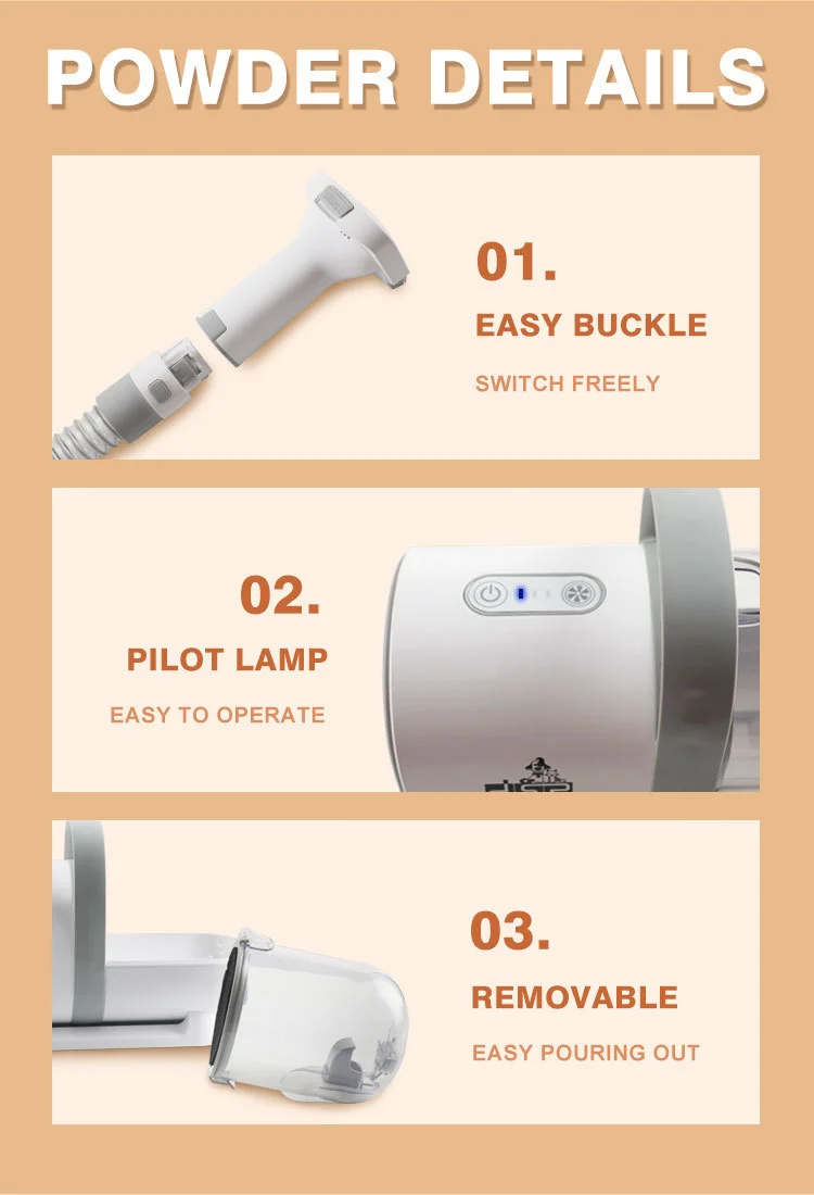 جهاز شفط شعر الحيوانات الأليفة متعدد الوظائف 7 في 1