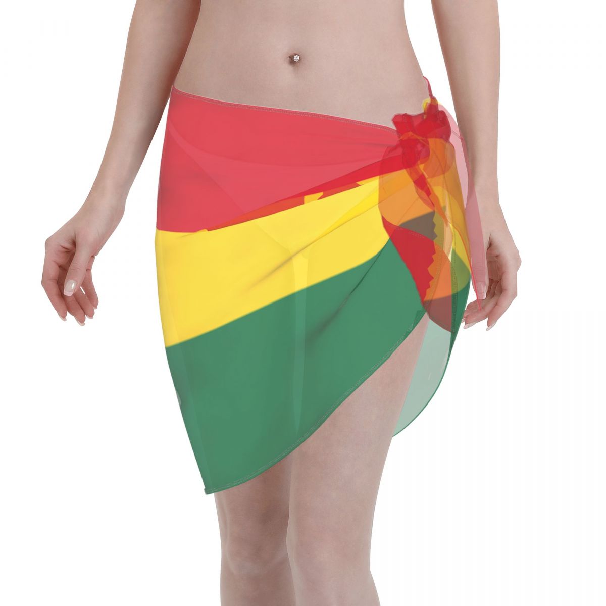 Ghana Flag Women Short Sarongs Beach Bikini Wraps