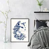 (Multi-Style) Blue And White Porcelain Cat-11CT Stamped Cross Stitch 40*53cm/15.75*20.87in