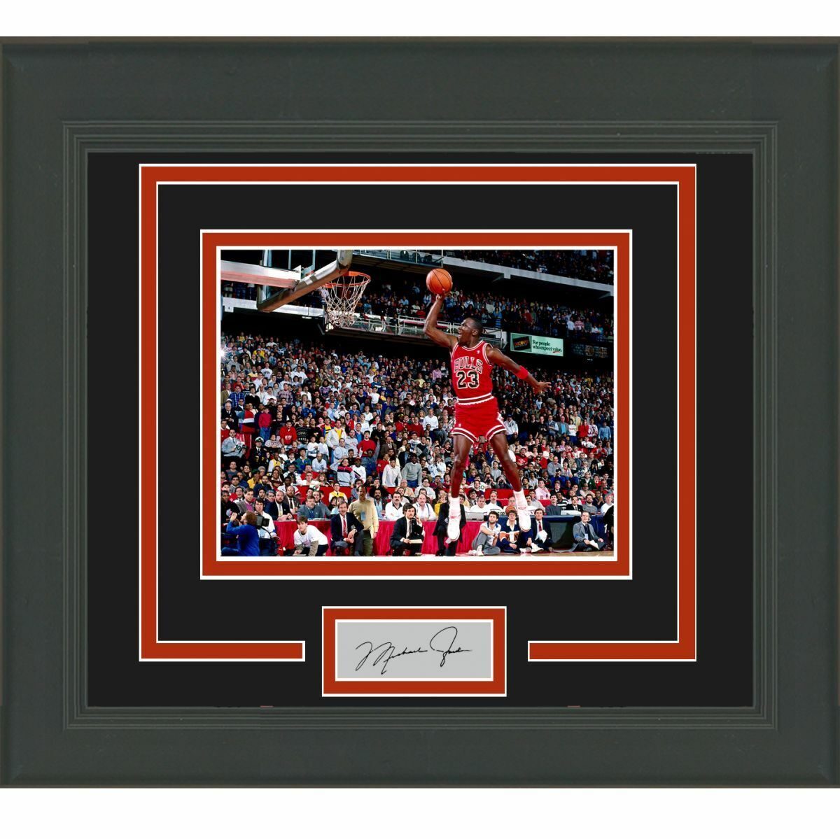 Framed MICHAEL JORDAN Facsimile Laser Engraved 15x16 Auto Chicago Bulls Photo Poster painting #2