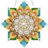 DIY Double Layer Rotatable Mandala Diamond Painting Hanging Kits Crystal Rhinestone Art Pendants for Adults Gift Home Wall 