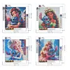 4-Piece Set - Stitch And Disney Princesses Series-Full Round Diamond Painting 30*30CM