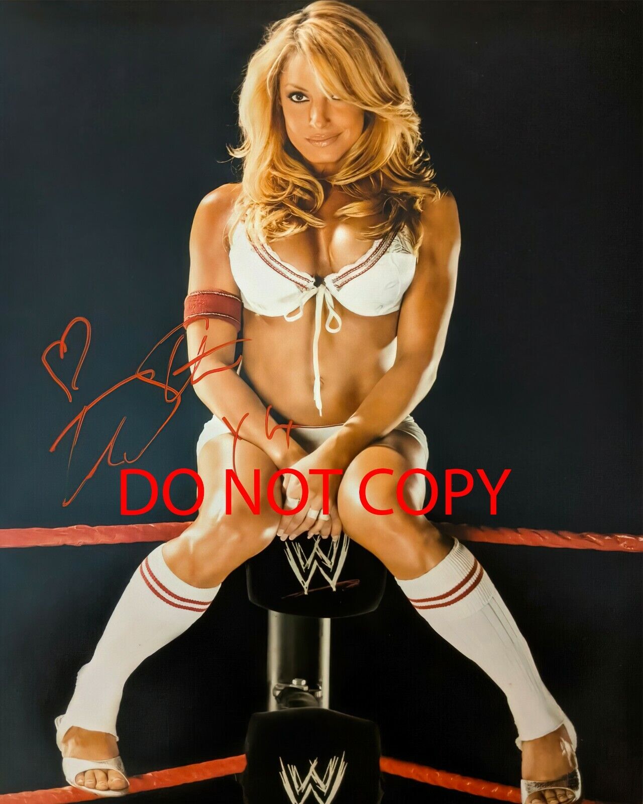 WWE - Trish Stratus - Autographed Signed 8x10 Photo Poster painting (WWE) Reprint