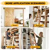 [US Local Warehouse] 20FT Sliding Library Ladder Hardware Kit Floor Roller with Brake Telescopic Top Hook Sliding Track Kit with Complete Hardware Set (No Ladder) Indoor Moving Track for Home Office Loft (Adjustable)