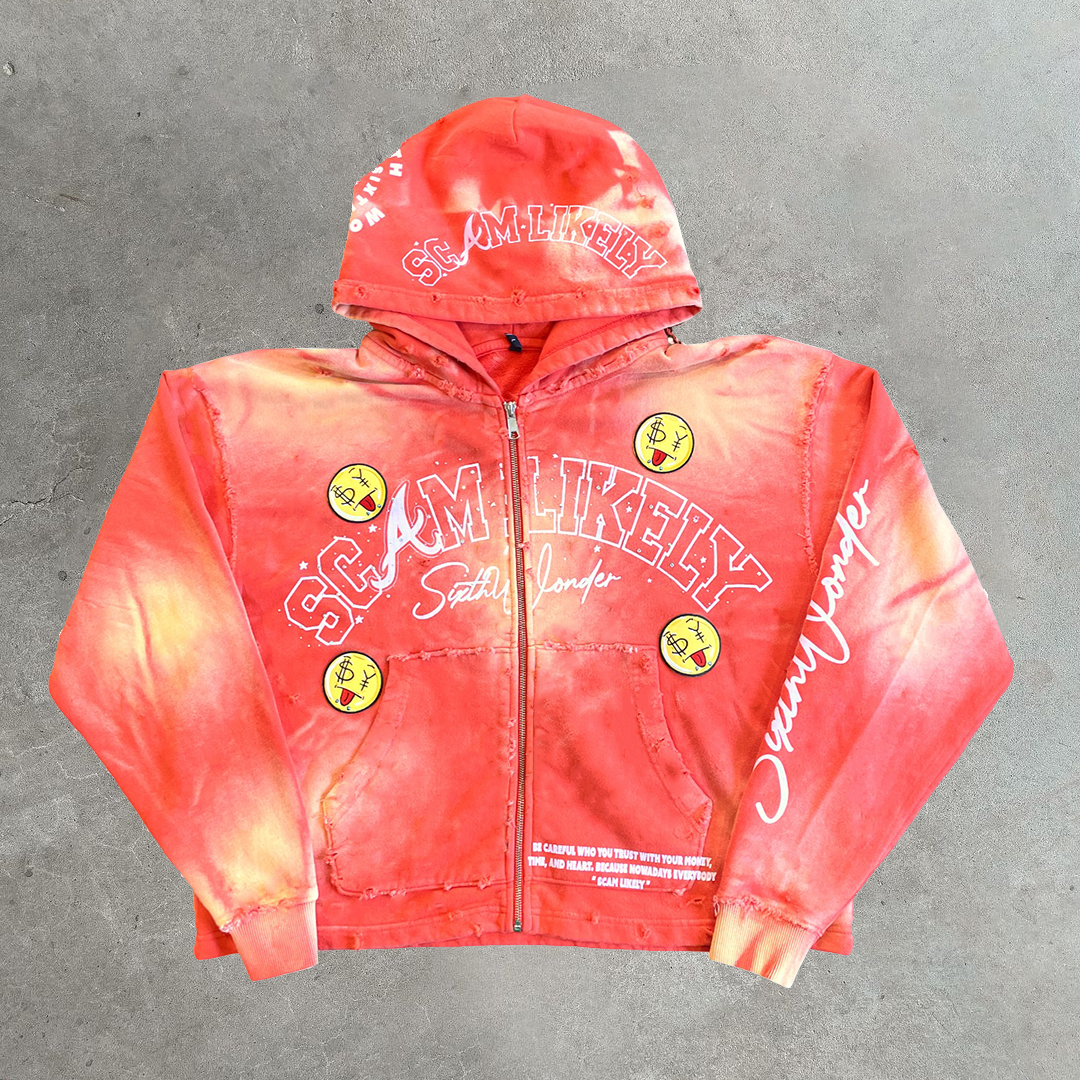 Casual Street Retro Zipper Hoodie