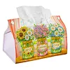 DIY Diamond Art Tissue Box Holder Best Grandma Ever PULeather Diamond Art Desktop Organizer Resin Rhinestone Storage Organizers Gem Art Home Office Decor Craft Gift for Women