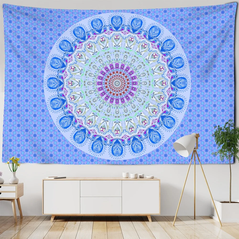 Indian Mandala Tapestry Wall Hanging Bohemian Hippie Witchcraft Psychedelic Travel Mattress Blanket Home Decor