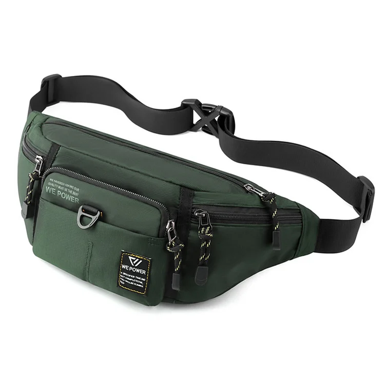 Men Chest Bag Safe Nylon Crossbody Bags for Hiking Mountaineering (Celadon)