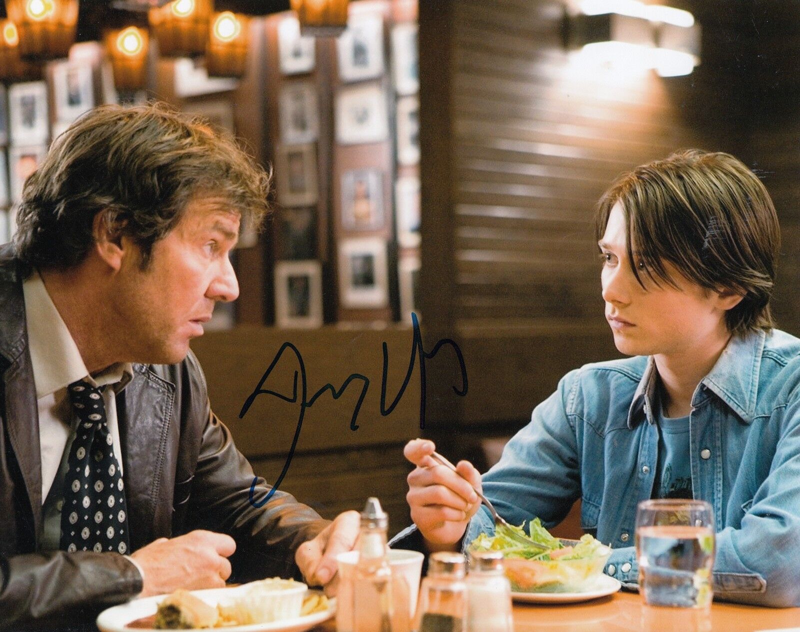 DENNIS QUAID signed (HORSEMEN) Movie AIDAN BRESLIN 8X10 Photo Poster painting *PROOF* W/COA