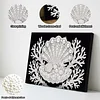 (20x30cm)DIY Seashell Framed Handmade Pearl Painting Art Craft Kit Living Home Decor