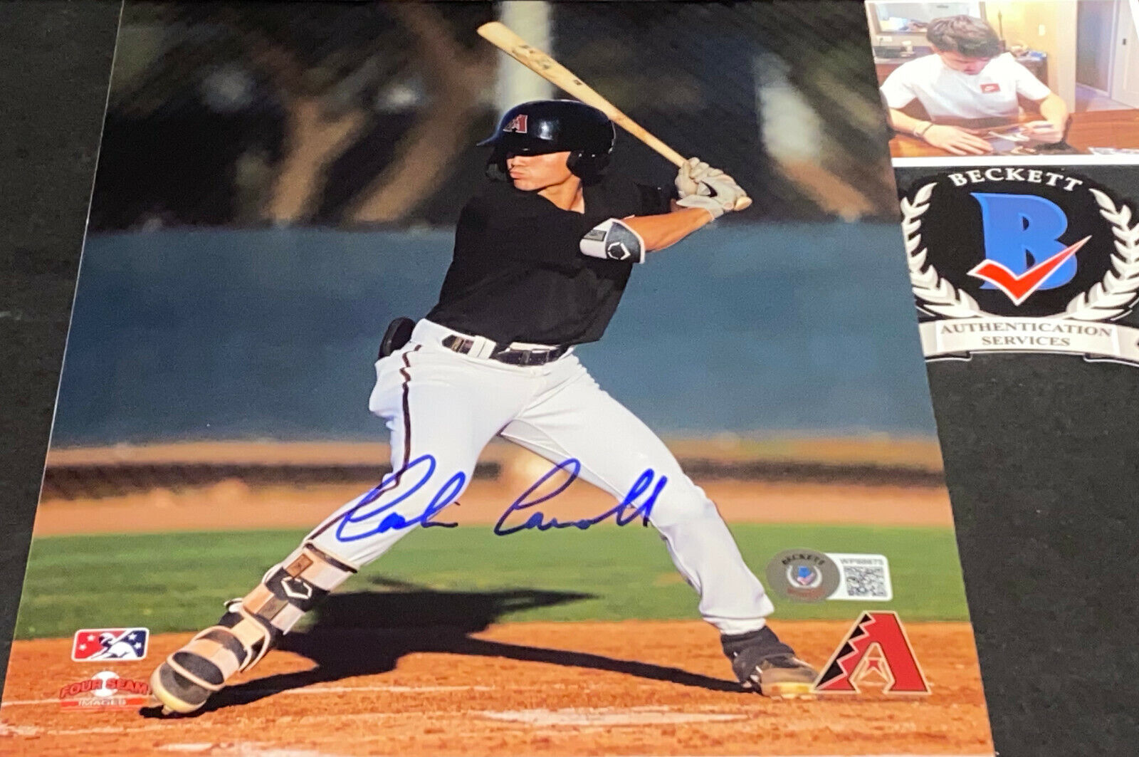 Corbin Carroll Diamondbacks Auto Signed 8x10 Photo Poster painting Beckett WITNESS COA .