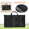 Folding Iron Net Table Storage Bag Cooking Mesh Desk Bag for Backyards BBQ Party