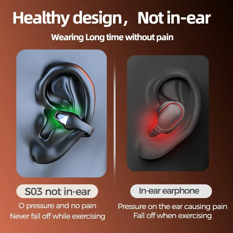 Wireless Ear Clip Bone Conduction Headphones - Last Day Promotion 49% OFF