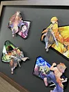Four Main Characters 3D Fridge Magnet - Demon Slayer: Kimetsu no Yaiba Resin Statue - momo Studio
