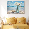 Beach Daisy Vase-11CT Stamped Cross Stitch 50*40cm/19.69*15.75in tapestrymarket