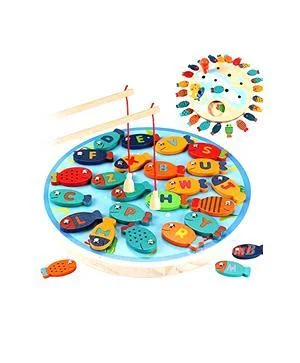 Magnetic Wooden Fishing Toy-Mayoulove