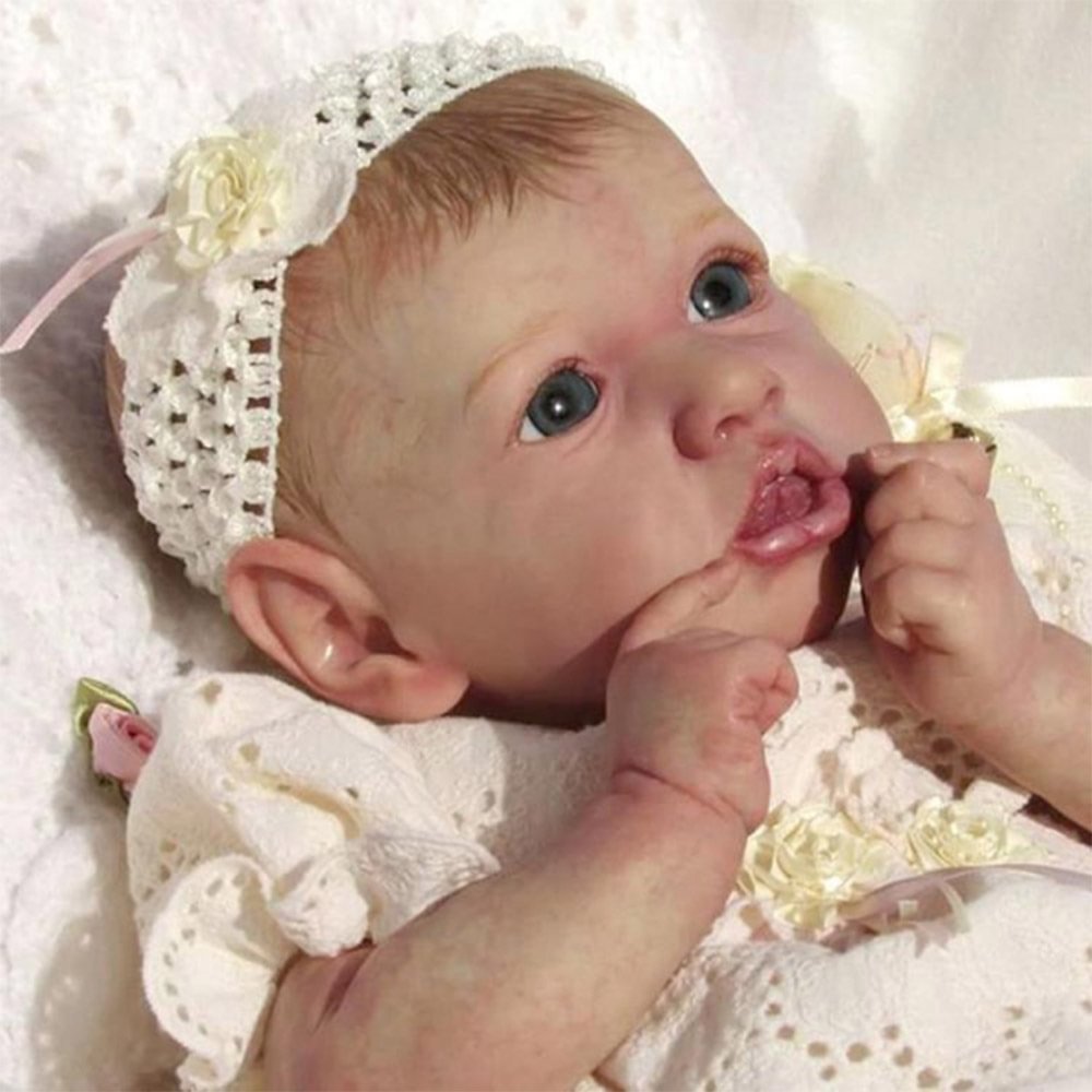 [Flash Sale]12'' Reborn Doll  Silicone Babies Girl Beryl with Beautiful Blue Eyes Sparkling New Washable Realistic Newborns