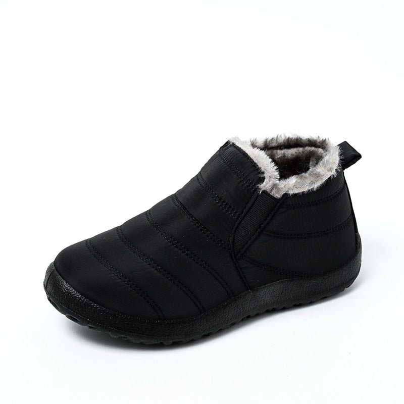 2020 Winter boots women waterproof snow shoes  Warm Fur Ankle Boots  Female Slip On Flat Casual Shoes Couple shoes plus size