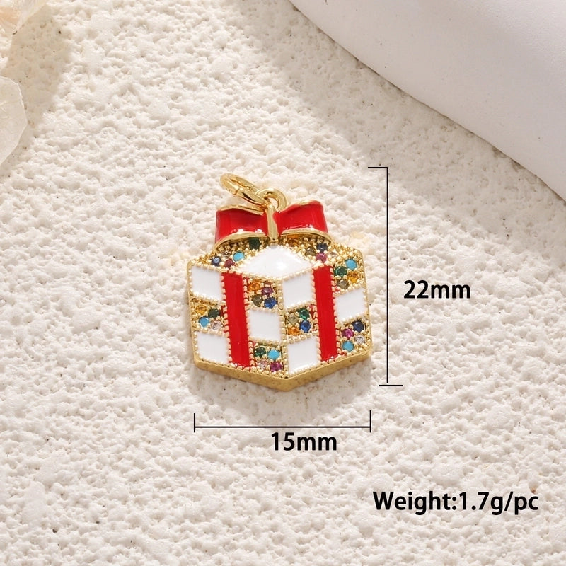 1 Piece 12*17mm 15 * 20mm 18 * 22mm Copper Christmas Tree Flower Snowflake Jewelry Accessories Pendant