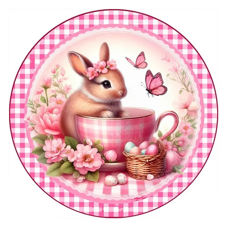 Round Bunny 30*30CM(Canvas) Full Round Drill Diamond Painting gbfke