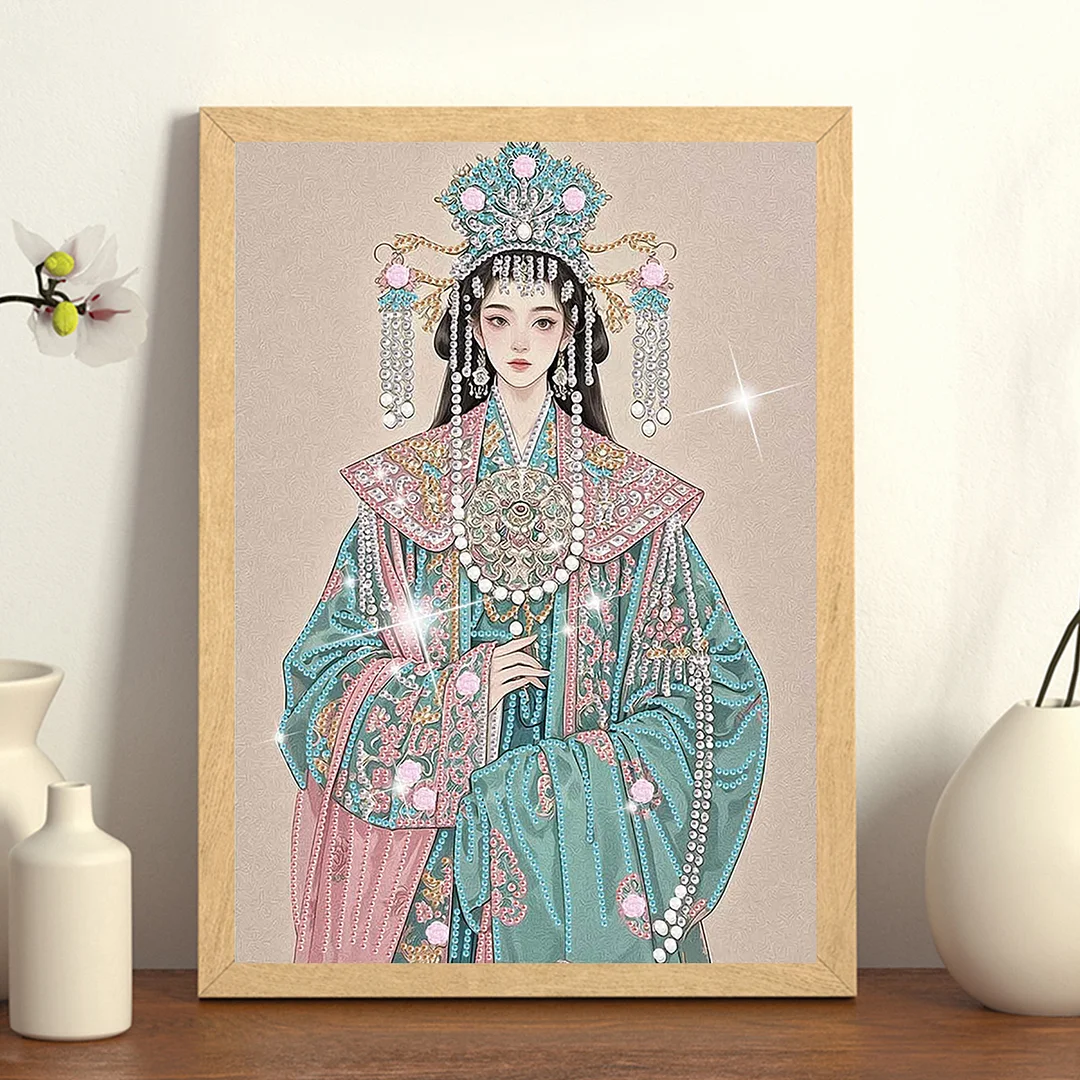 Diamond Painting - Partial Special Shaped Drill - Noble Lady(Canvas|30x40cm)