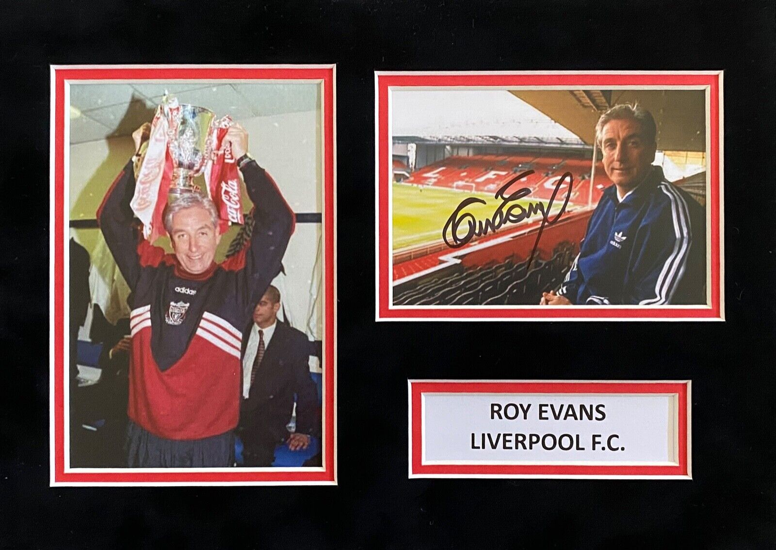 ROY EVANS HAND SIGNED A4 Photo Poster painting MOUNT DISPLAY LIVERPOOL FOOTBALL AUTOGRAPH 2