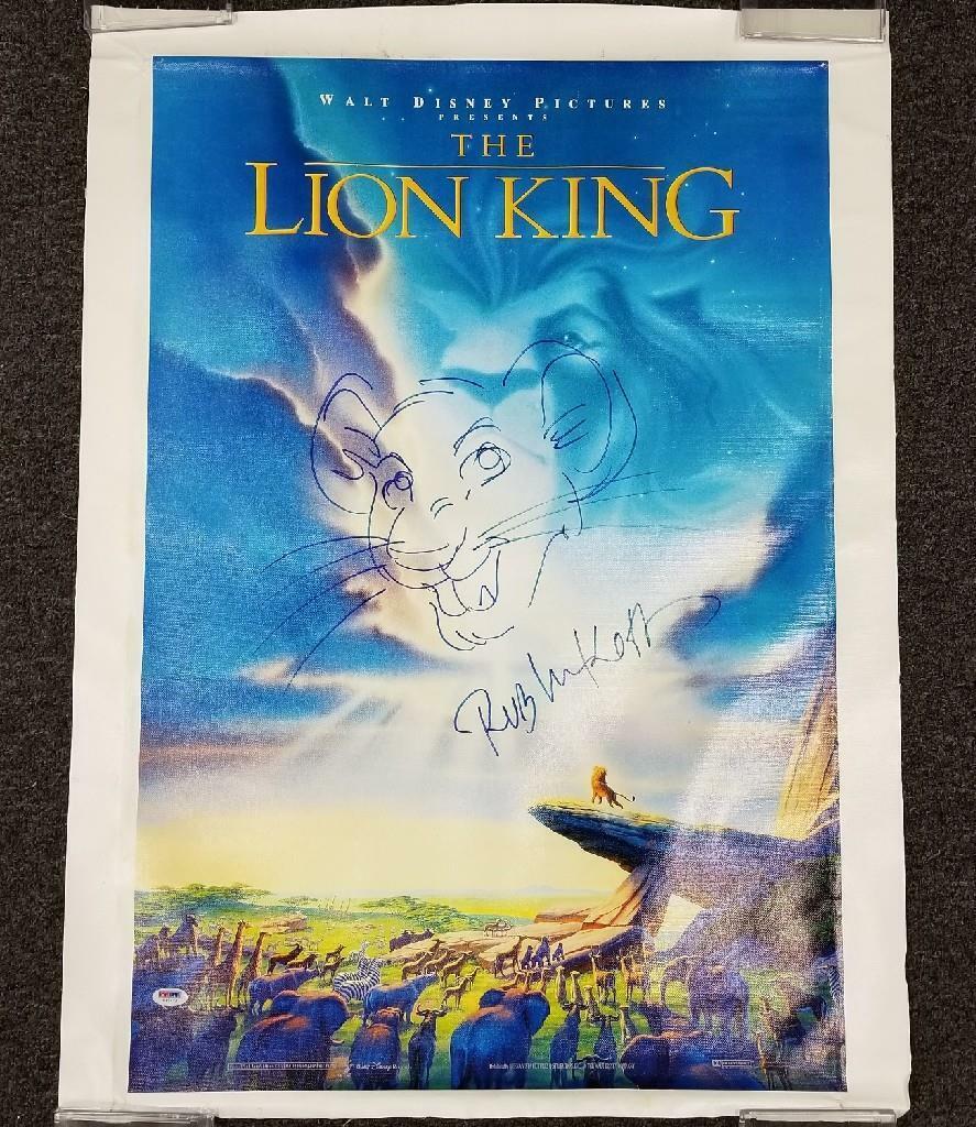 *READ* Artist Rob Minkoff signed Lion King 20x24 Canvas Photo Poster painting Simba Sketch ~ PSA