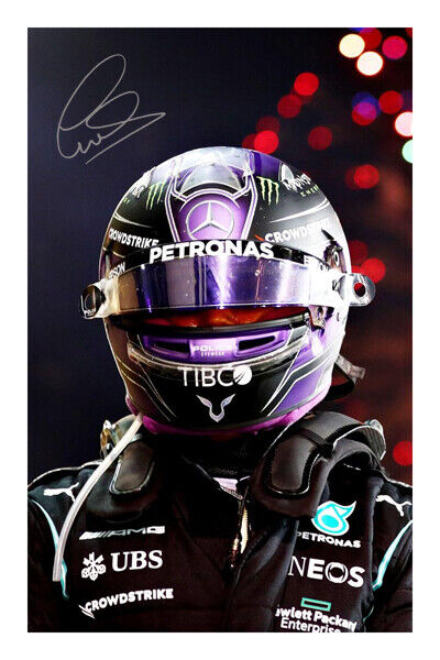 Lewis Hamitlon Signed Autograph Photo Poster painting Print F1 Formula One World Champion 2021