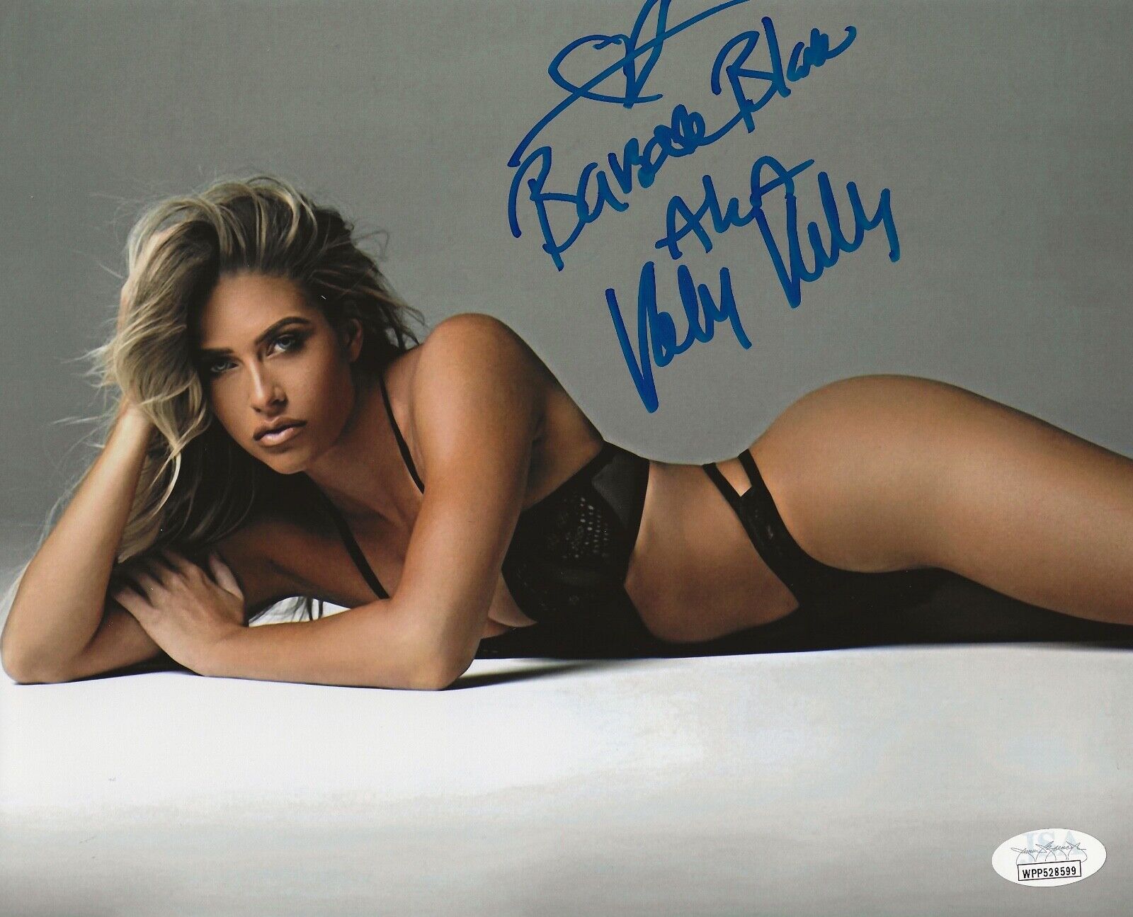 KELLY KELLY Signed 8x10 SEXY Photo Poster painting BARBIE BLANK WWE Autograph JSA COA Witness