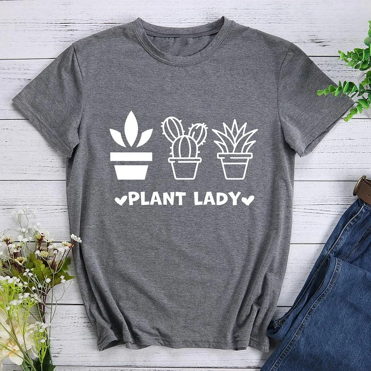 Plant Lady Round Neck T-shirt