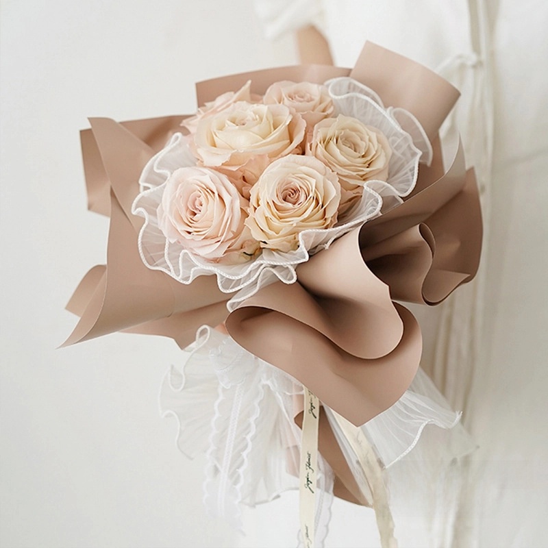 Pearl Spray Yarn Flower Packaging Bag Flower Yarn Bouquet Material Rose Mesh Flower Shop Material Wave Yarn2