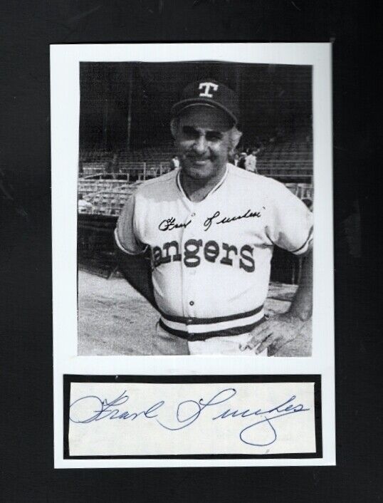 FRANK LUCCHESI-TEXAS RANGERS AUTOGRAPHED CUT W/ Photo Poster painting-(d.2019)