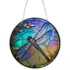 Diamond Painting Stained Glass Dragonfly Pendant