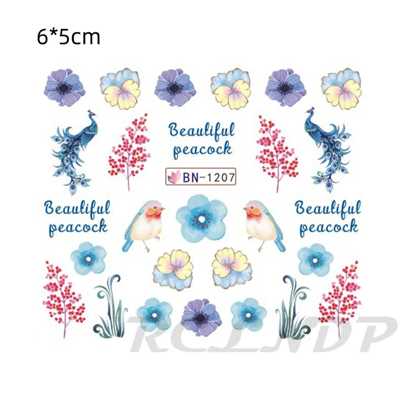 Nail sticker art decoration slider love heart adhesive design Water decals manicure lacquer accessoires polish foil