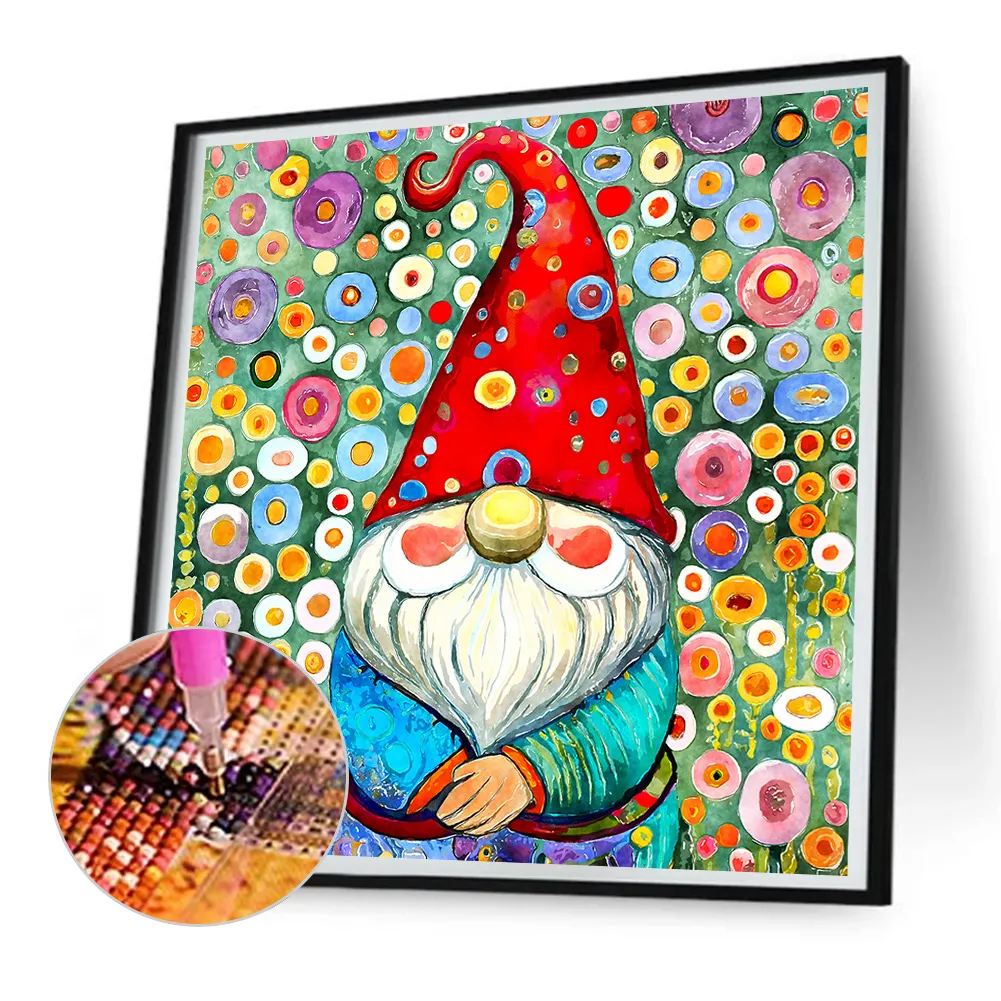 Diamond Painting - Full Round Drill - Garden Gnome(Canvas|30*30cm)