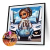Diamond Painting-DIY Full Round Drill Girl