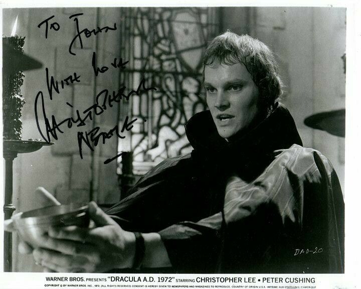 CHRISTOPHER NEAME Autographed Signed DRACULA A.D. 1972 Photo Poster paintinggraph - To John