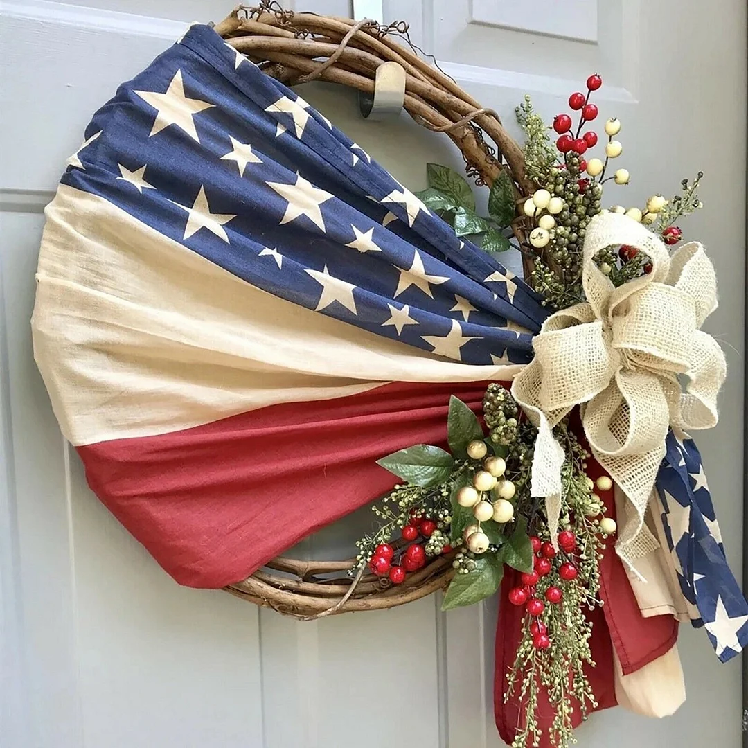 (🔥Hot Sale 49% OFF) Patriotic Wreath, Americana Wreath