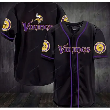 Men's Minnesota Vikings Black Stitched Jersey