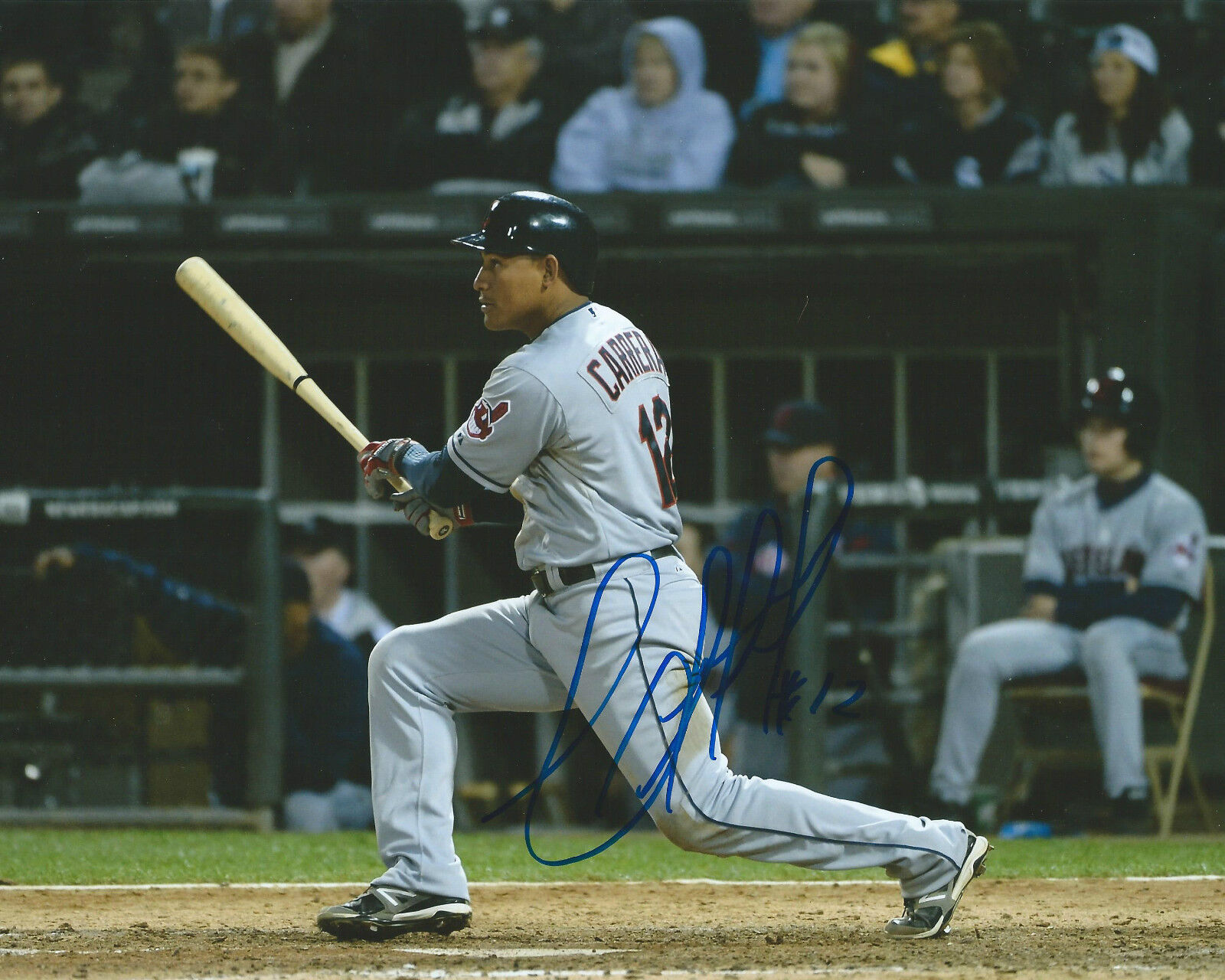 **GFA Cleveland Indians *EZEQUIEL CARRERA* Signed 8x10 Photo Poster painting E3 COA**