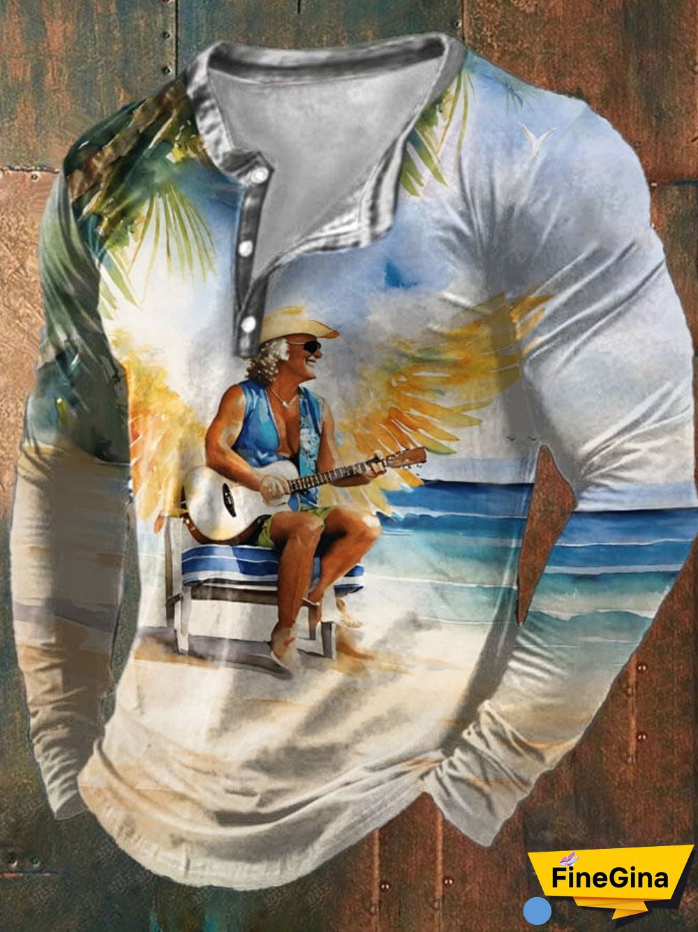 Retro Jimmy Watercolor Print T-Shirt