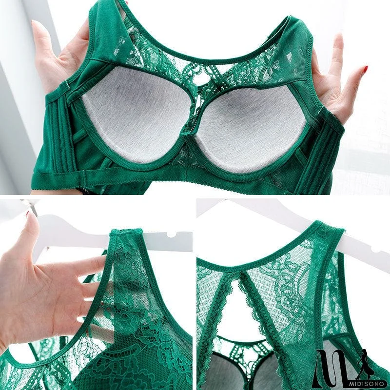 MidiSono - Women's Anti Sagging Sexy Lace Busty Bras