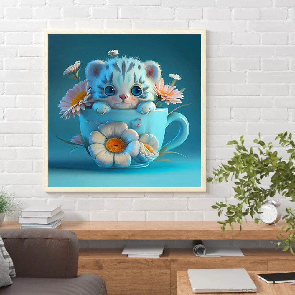 Diamond Painting - Full Round Drill - Tiger(Canvas|30*30cm)