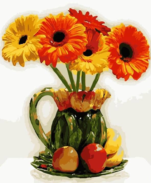 

Yellow Daisy Flower Fruit – Paint By Numbers - 40*50CM, 501 Original