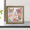 Diamond Painting Special Shaped Drill Butterfly and Flower With Frame(8.46x8.46inch)