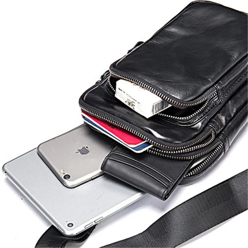 Leather Outdoor Casual Chest Bag Crossbody Bag