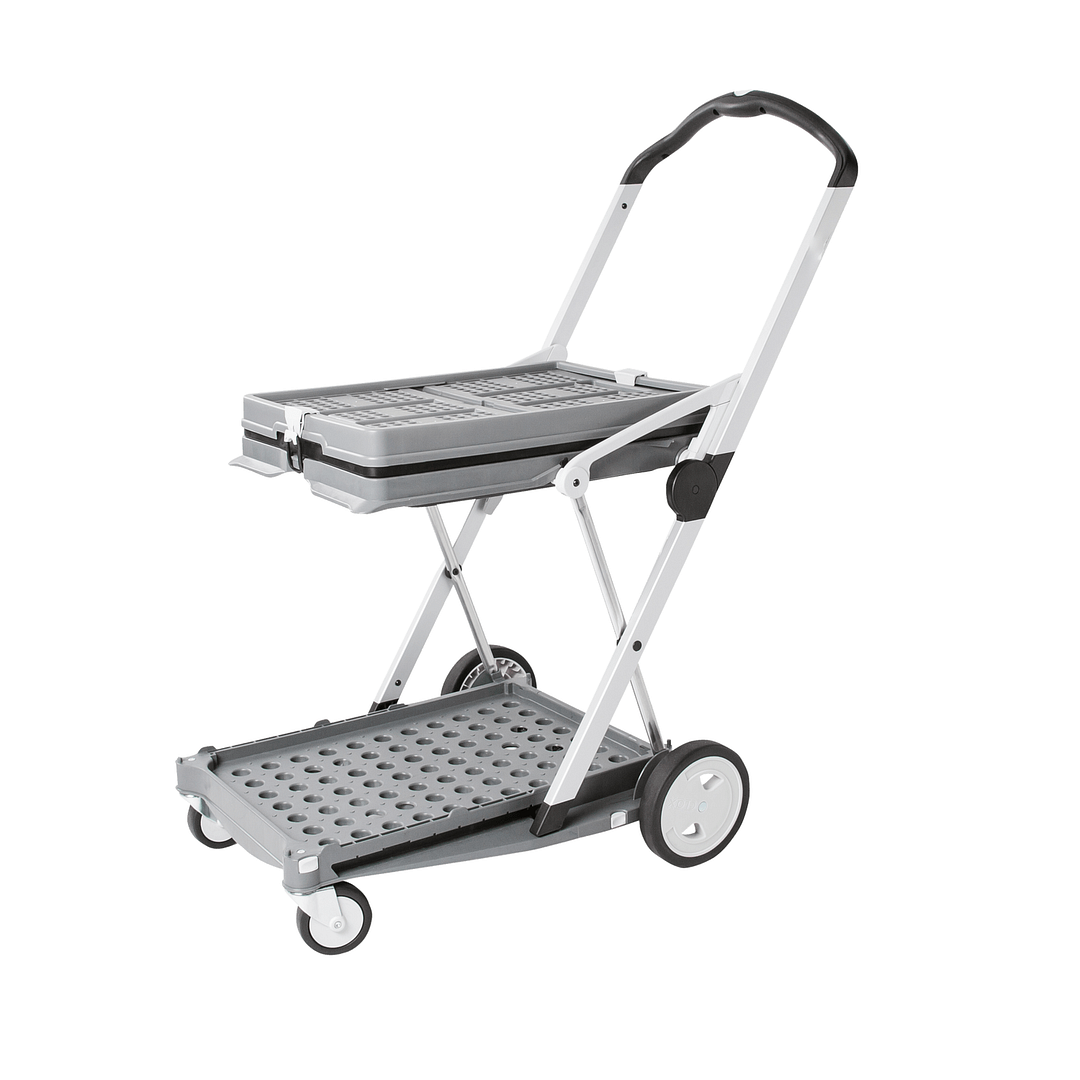 Free Installation Multifunctional Collapsible Shopping Carts Trolley With Storage Crate