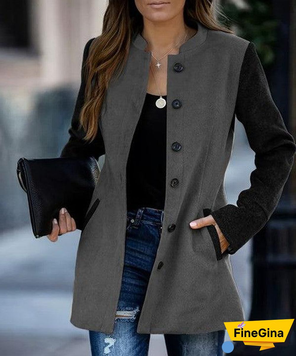 Modern Long Sleeve Print Outerwear