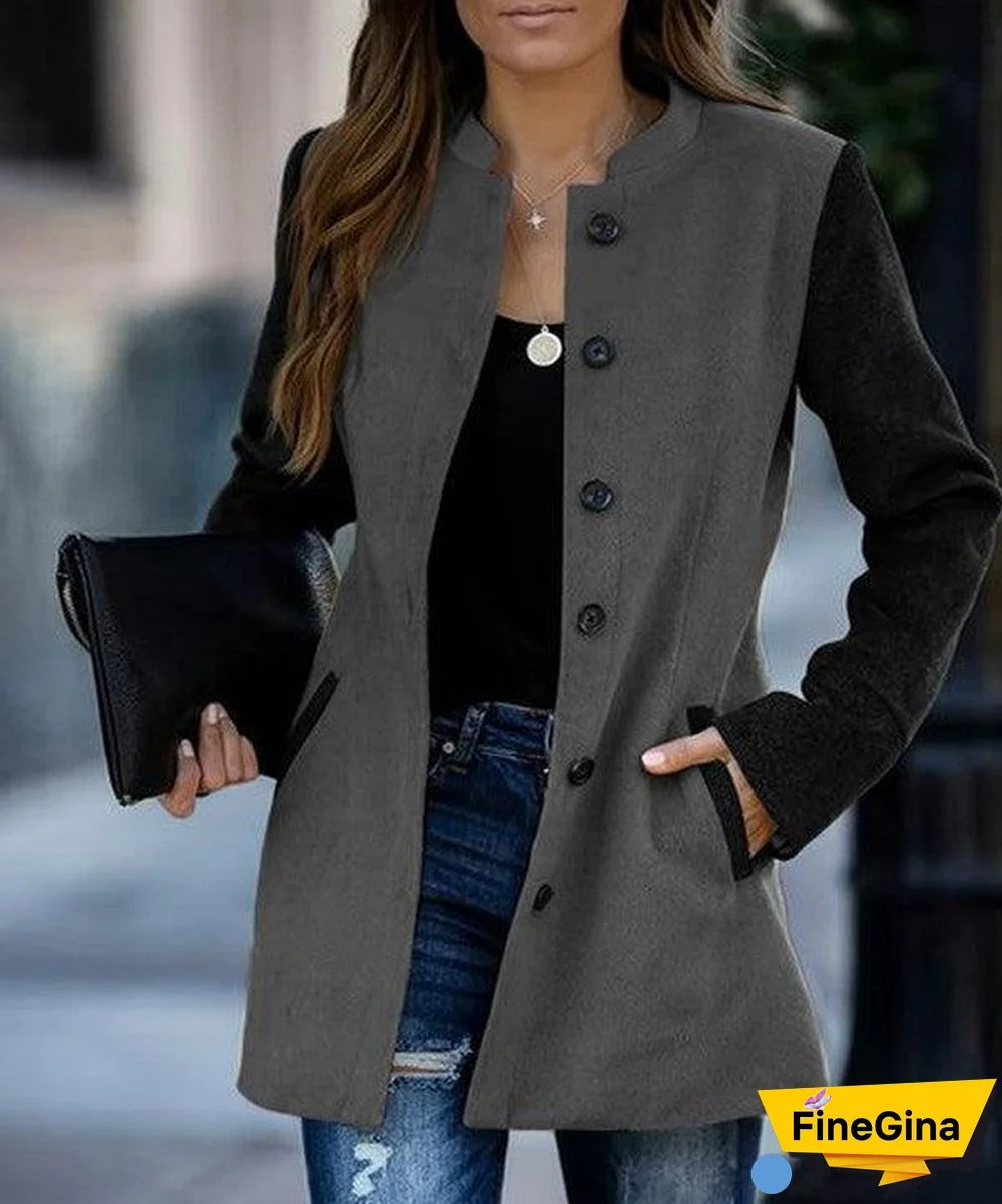 Modern Long Sleeve Print Outerwear